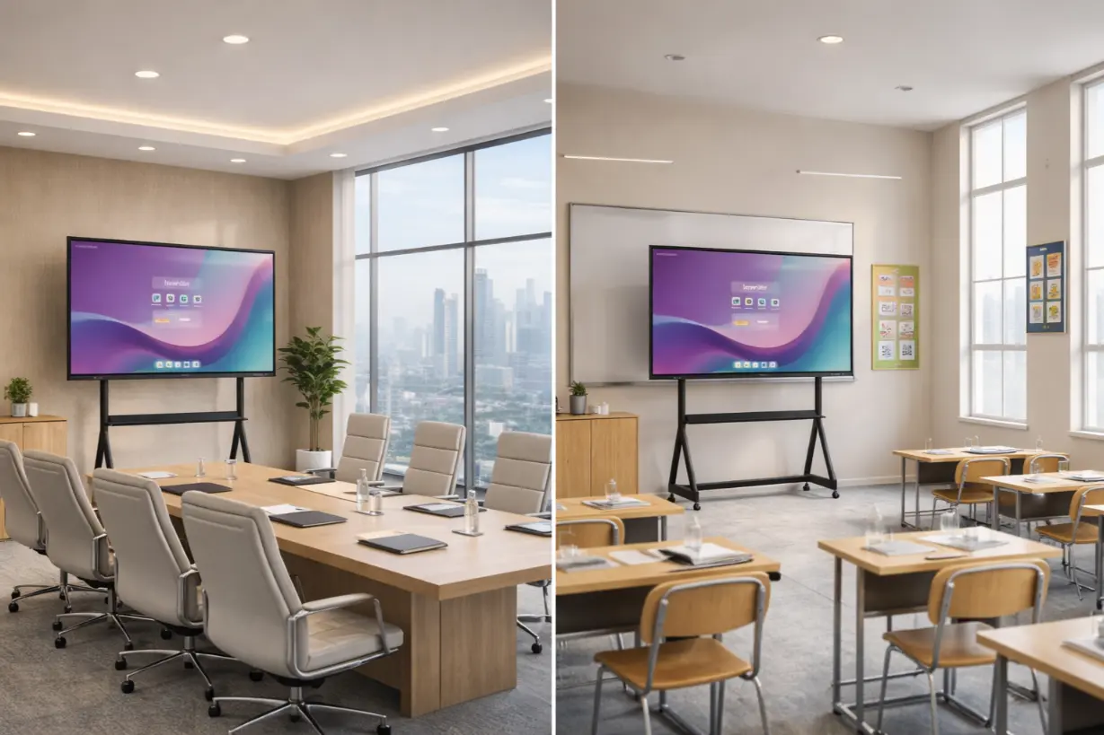 choose the right interactive flat panel trolley stand