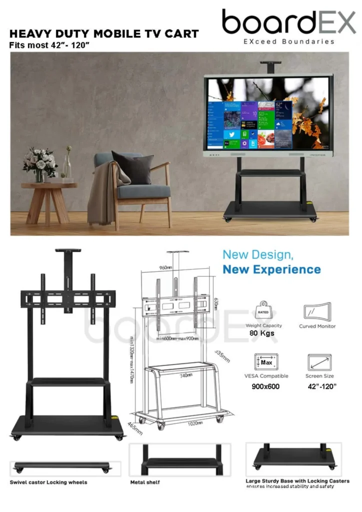 mobile tv stand with wheels in riyadh saudi arabia