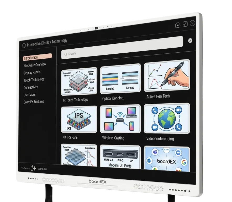 boardEX 86 inch interactive flat panel in Khamis Mushayt with 4K display for schools and offices