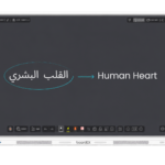 interactive flat panel work fully in Arabic